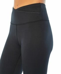 Flash Sale 😀 Jessica Simpson Black Crossover Colby 27'' High-Waist Leggings - 👩 Women ⌛