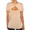Hot Sale 😍 Jessica Simpson Peach Whip Twist Cutout-Back Jamie Scoop Neck Tee - 👩 Women ✔️