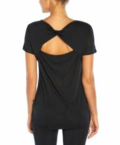 Buy π Jessica Simpson Black Twist Cutout-Back Jamie Scoop Neck Tee - π© Women β€οΈ