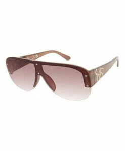 Budget 🧨 Jessica Simpson Collection Brown Shield 👓 Sunglasses For 👩 Women ⌛