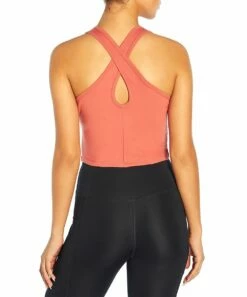 Coupon 🌟 Jessica Simpson Dusty Cedar Crossover-Back Honey Scoop Neck Tank - 👩 Women 🎁