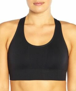 Best Sale 👍 Jessica Simpson Black Kimmy Wireless Sports Bra For 👩 Women ⌛