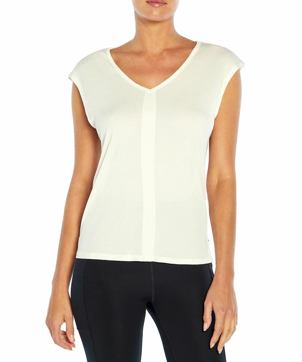 Top 10 π₯° Jessica Simpson Egret Tie-Accent Hattie V-Neck Cap-Sleeve Tee - π© Women π - Image 2