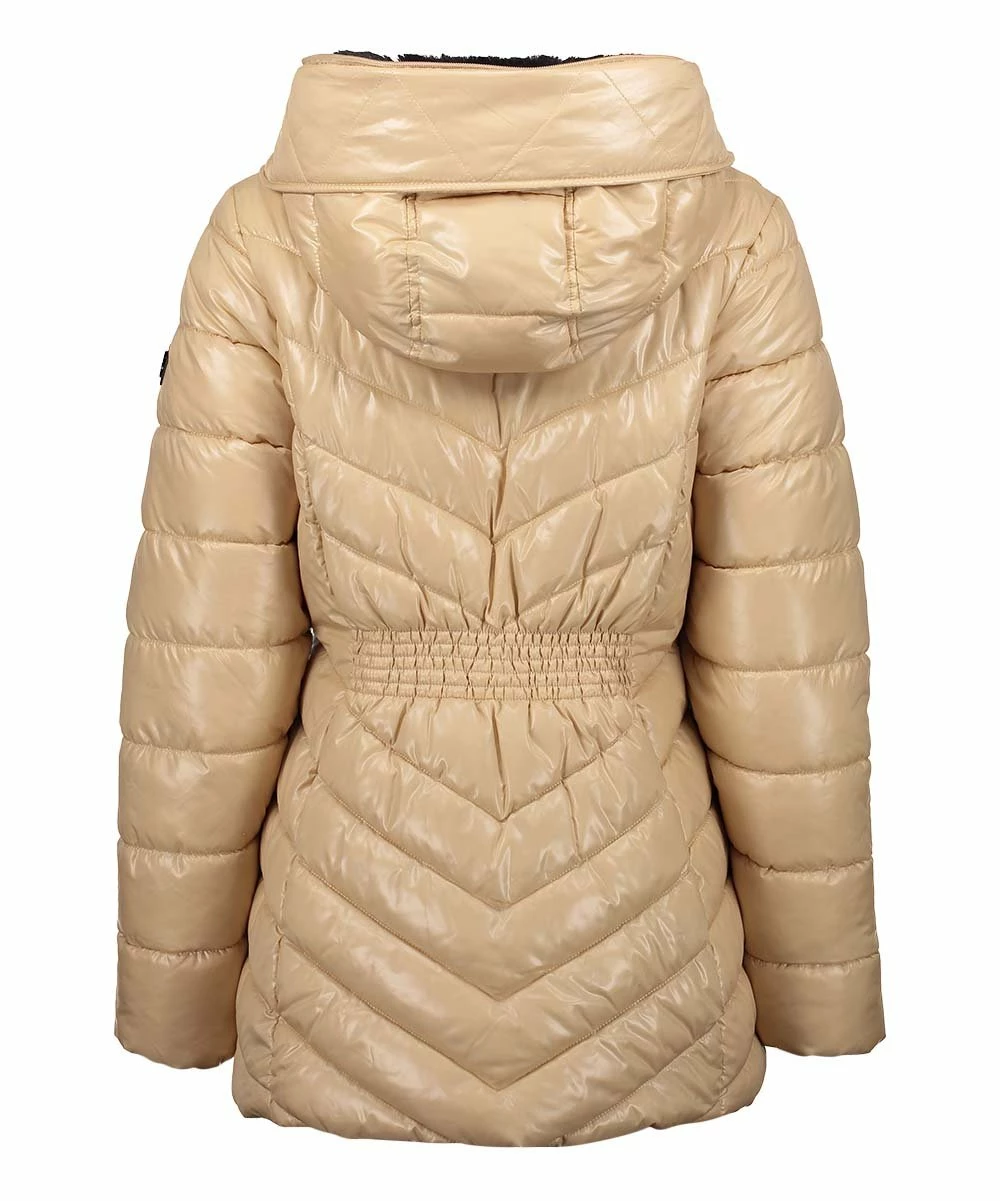 Flash Sale π Jessica Simpson Beige Hooded Hooded Puffer Parka - π© Women & Plus β¨ - Image 3