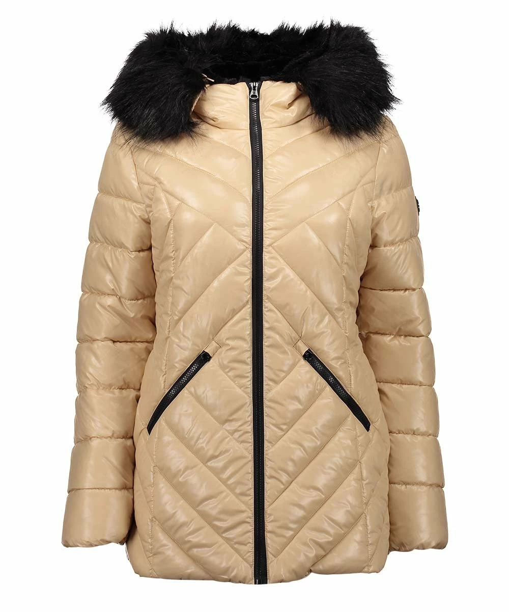 Flash Sale π Jessica Simpson Beige Hooded Hooded Puffer Parka - π© Women & Plus β¨