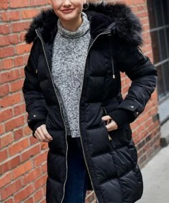 Best Pirce 🌟 Jessica Simpson Black Faux Fur-Trim Long Puffer 🧥 Coat - 👩 Women & Plus 🌟
