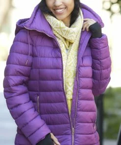 New ⭐ Jessica Simpson Cranberry Hooded Puffer 🧥 Coat - 👩 Women 🥰