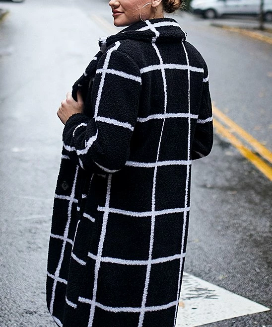 Best Pirce 𧨠Jessica Simpson Black & White Windowpane Long Teddy π§₯ Coat - π© Women & Plus π 3 Best Pirce 𧨠Jessica Simpson Black & White Windowpane Long Teddy π§₯ Coat - π© Women & Plus π - Image 3