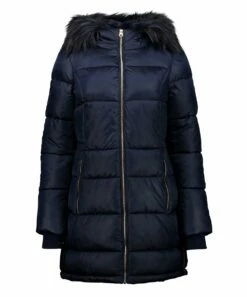 Outlet β Jessica Simpson Dark Blue Faux Fur-Trim Long Puffer π§₯ Coat - π© Women & Plus π§¨
