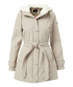 Hot Sale 😉 Jessica Simpson Tan Sherpa-Lined A-Line Anorak - 👩 Women ✨