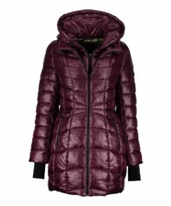Coupon 😀 Jessica Simpson Cranberry Hooded Puffer Parka - 👩 Women & Plus ❤️