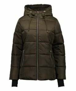 Deals 🧨 Jessica Simpson Fig Leaf Hooded Faux Fur Puffer 🧥 Coat - 👩 Women & Plus 😉