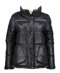 Brand new ⌛ Jessica Simpson Black Sherpa Reversible Puffer 🧥 Coat - 👩 Women 😉