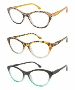 Discount ⭐ Jessica Simpson Black & Aqua Two-Tone Cat-Eye Readers Set For 👩 Women ❤️