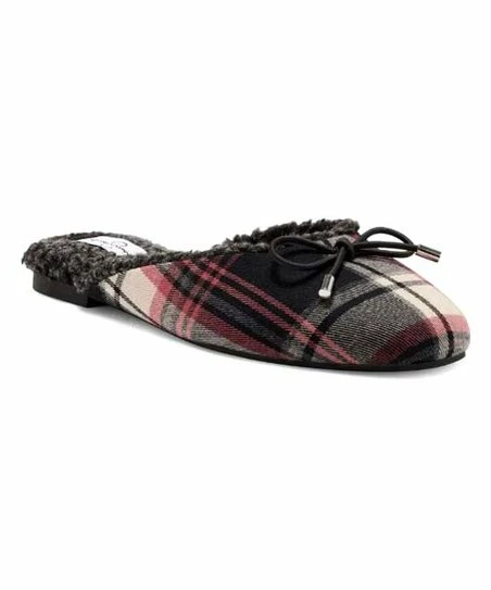 New π€© Jessica Simpson Black & Red Plaid Fleece-Lined Mule - π© Women π 1 New π€© Jessica Simpson Black & Red Plaid Fleece-Lined Mule - π© Women π