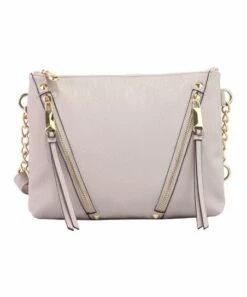 New ❤️ Jessica Simpson Quartz Zip-Accent Nicole Crossbody Bag For 👩 Women 🥰