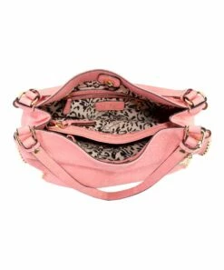 Flash Sale ⭐ Jessica Simpson Coral Almond Camille Four-Poster Shoulder Bag For 👩 Women 😍 -Jessica Simpson store zu108683825 alt 4 tm1662735592