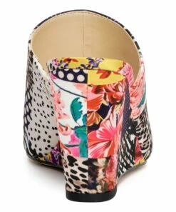 Best deal ❤️ Jessica Simpson Black & Pink Floral Aishia Wedge 🩴 Sandal - 👩 Women 😍 -Jessica Simpson store zu108749918 alt 3 tm1662644264