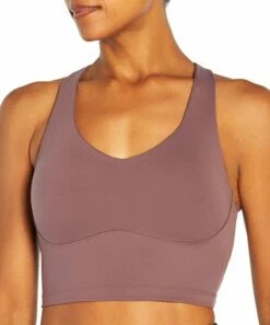 Hot Sale 👏 Jessica Simpson Flint Annika Longline Racerback Sports Bra For 👩 Women 😍