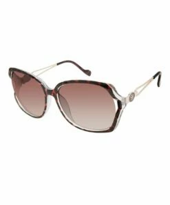 Flash Sale 🔔 Jessica Simpson Tortoise Crystal & Amber Fade Oversize 👓 Sunglasses For 👩 Women 🎁