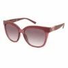 Outlet 💯 Jessica Simpson Matte Berry & Gray Fade Cat-Eye 👓 Sunglasses For 👩 Women ✔️