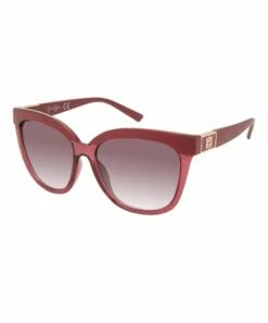 Outlet 💯 Jessica Simpson Matte Berry & Gray Fade Cat-Eye 👓 Sunglasses For 👩 Women ✔️
