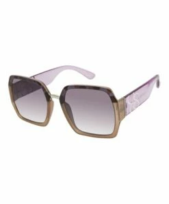 Hot Sale 😍 Jessica Simpson Purple Tortoise & Beige Square 👓 Sunglasses For 👩 Women 🎁