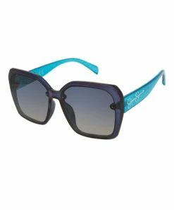 Hot Sale 🌟 Jessica Simpson Blue Glitter & Blue Square 👓 Sunglasses For 👩 Women 🎉