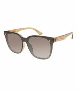 Promo 👍 Jessica Simpson Brown Glitter & Gray Glitter-Accent Square 👓 Sunglasses For 👩 Women 🧨