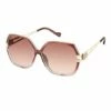 Discount 🔥 Jessica Simpson Brown Fade & Goldtone Oversize 👓 Sunglasses For 👩 Women 🎁