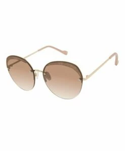 Promo 👏 Jessica Simpson Goldtone & Amber Round 👓 Sunglasses For 👩 Women 👍