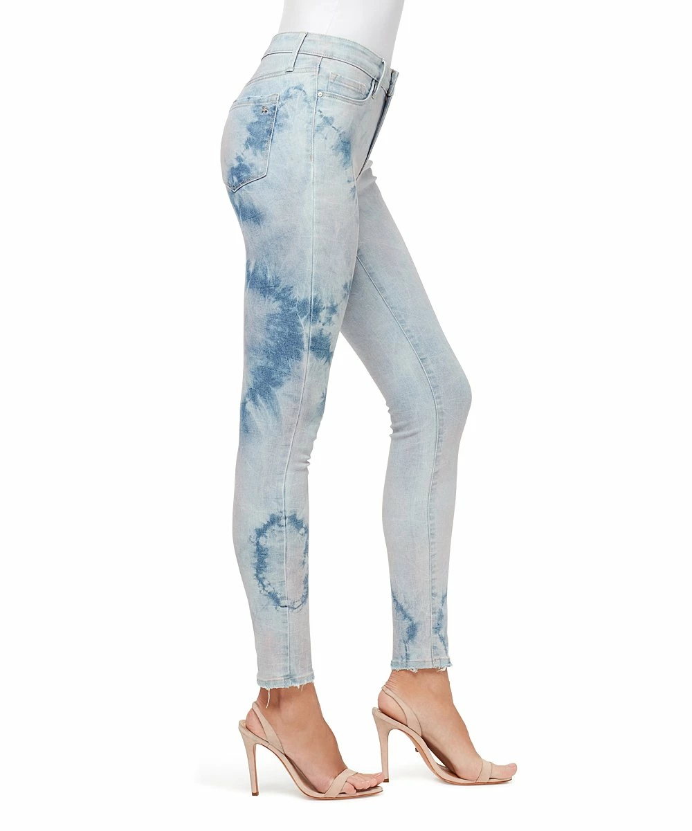 Budget π Jessica Simpson Light Blue Colors Everywhere Tie-Dye Frayed-Hem Kiss Me Crop Skinny π Jeans - π© Women π€© 2 Budget π Jessica Simpson Light Blue Colors Everywhere Tie-Dye Frayed-Hem Kiss Me Crop Skinny π Jeans - π© Women π€© - Image 2
