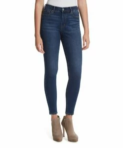 Promo 💯 Jessica Simpson Dark Denim Mia Five-Pocket Adored High-Waist Skinny 👖 Jeans - 👩 Women 😀