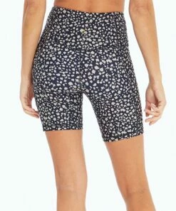 Flash Sale 👏 Jessica Simpson Black Animal-Print Tummy-Control 7'' Bike Shorts - 👩 Women 🧨