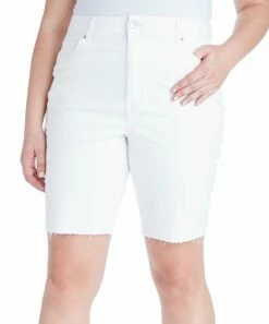 Best deal π Jessica Simpson White Adored Slim Bermuda Shorts - Plus For π© Women π