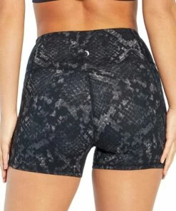 Budget 𧨠Jessica Simpson 3'' Black Snake-Print Pocket Tummy-Control Hottie Bike Shorts - π© Women π
