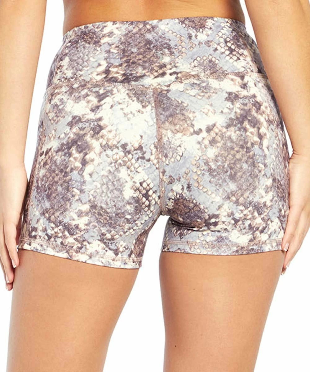 Best Pirce π Jessica Simpson 3'' Heather Purple Snake-Print Pocket Tummy-Control Hottie Bike Shorts - π© Women π
