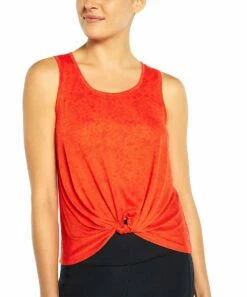 Promo β€οΈ Jessica Simpson Fiesta Red Painted Leopard Burnout Leopard Burnout Camden Tank - π© Women π