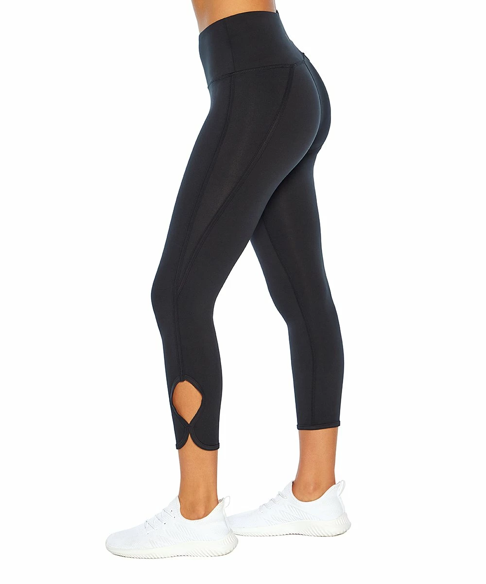 Coupon β Jessica Simpson Black Cutout Aiden 22'' Capri Leggings - Plus For π© Women π - Image 2