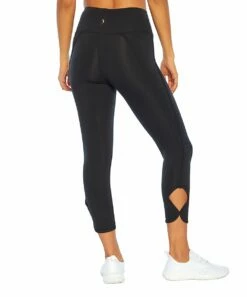 Coupon ⌛ Jessica Simpson Black Cutout Aiden 22'' Capri Leggings - Plus For 👩 Women 😀
