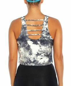 Budget ⌛ Jessica Simpson Black & White Tie-Dye Dani Crop Tank - 👩 Women 😀
