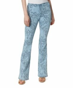 New ⌛ Jessica Simpson Whirling Cheetah Pull-On Flare 👖 Jeans - 👩 Women 🎁