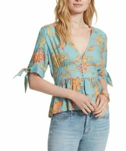 Discount 👏 Jessica Simpson Paisley Grove Briana Peplum Top - 👩 Women 🎉