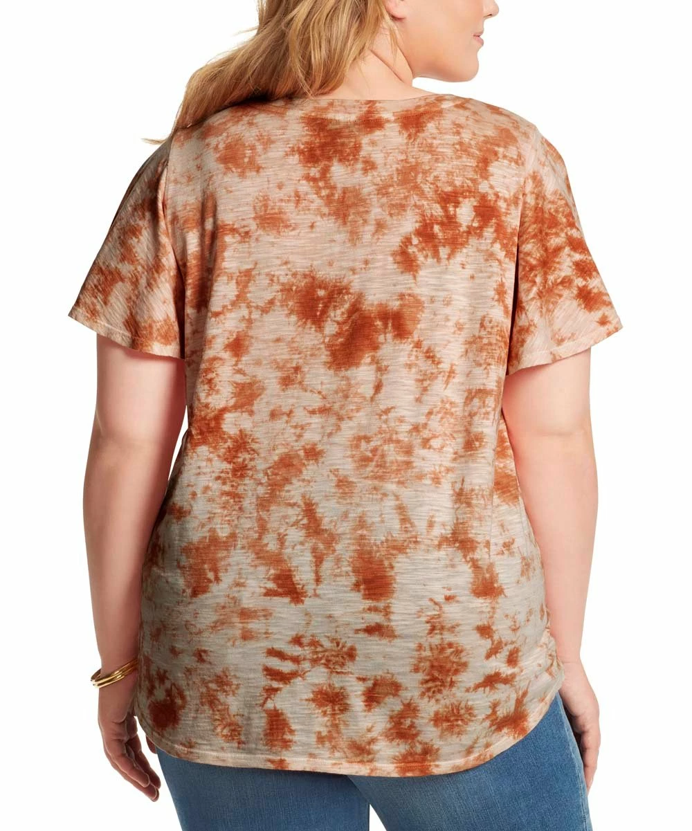 Buy π― Jessica Simpson Golden Tie-Dye Flutter-Sleeve Tee - Plus For π© Womens Plus π₯° 3 Buy π― Jessica Simpson Golden Tie-Dye Flutter-Sleeve Tee - Plus For π© Womens Plus π₯° - Image 3