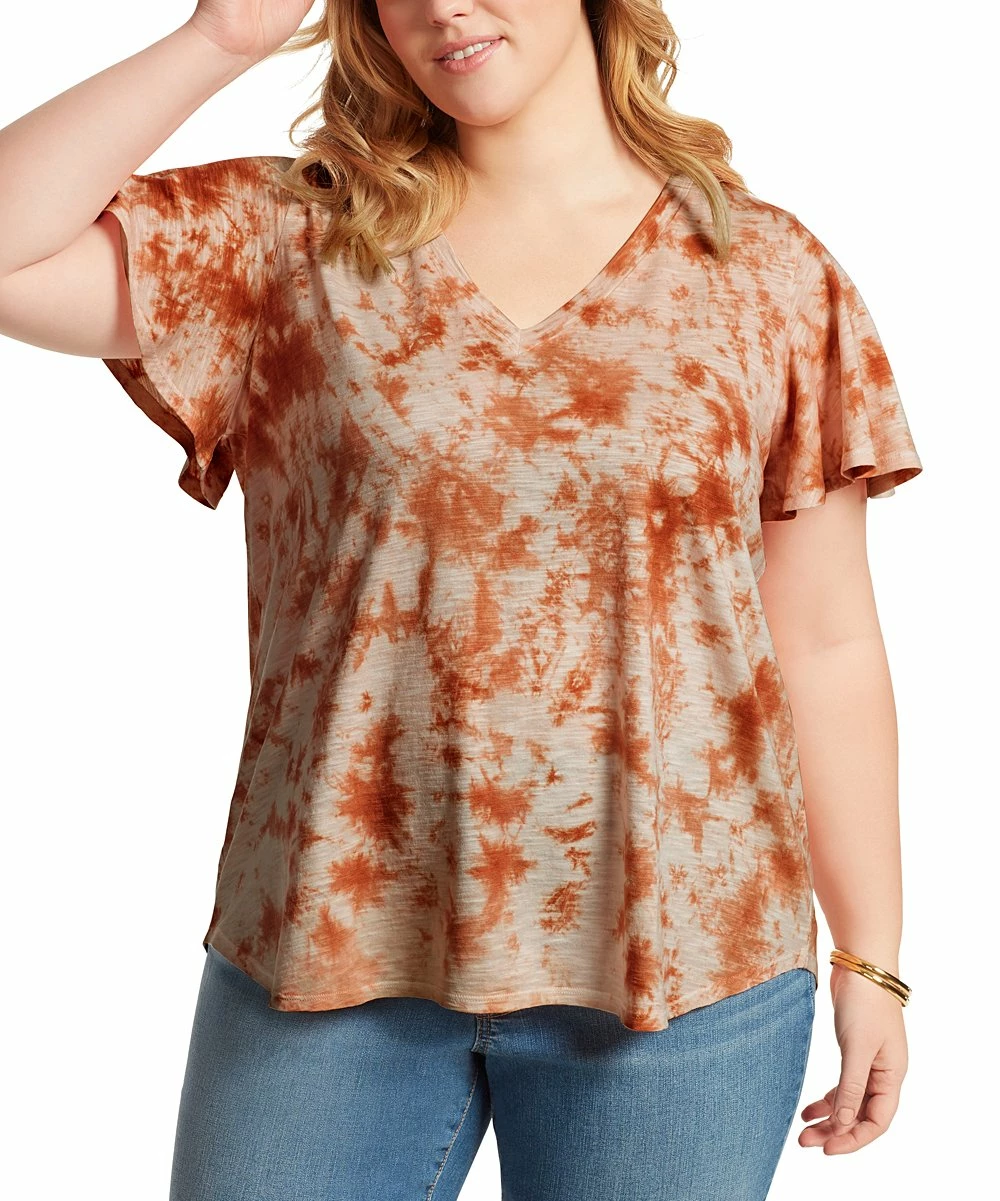 Buy π― Jessica Simpson Golden Tie-Dye Flutter-Sleeve Tee - Plus For π© Womens Plus π₯° 1 Buy π― Jessica Simpson Golden Tie-Dye Flutter-Sleeve Tee - Plus For π© Womens Plus π₯°